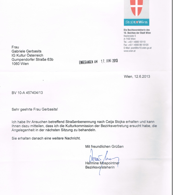 Umbenennung bezirksvorstehung